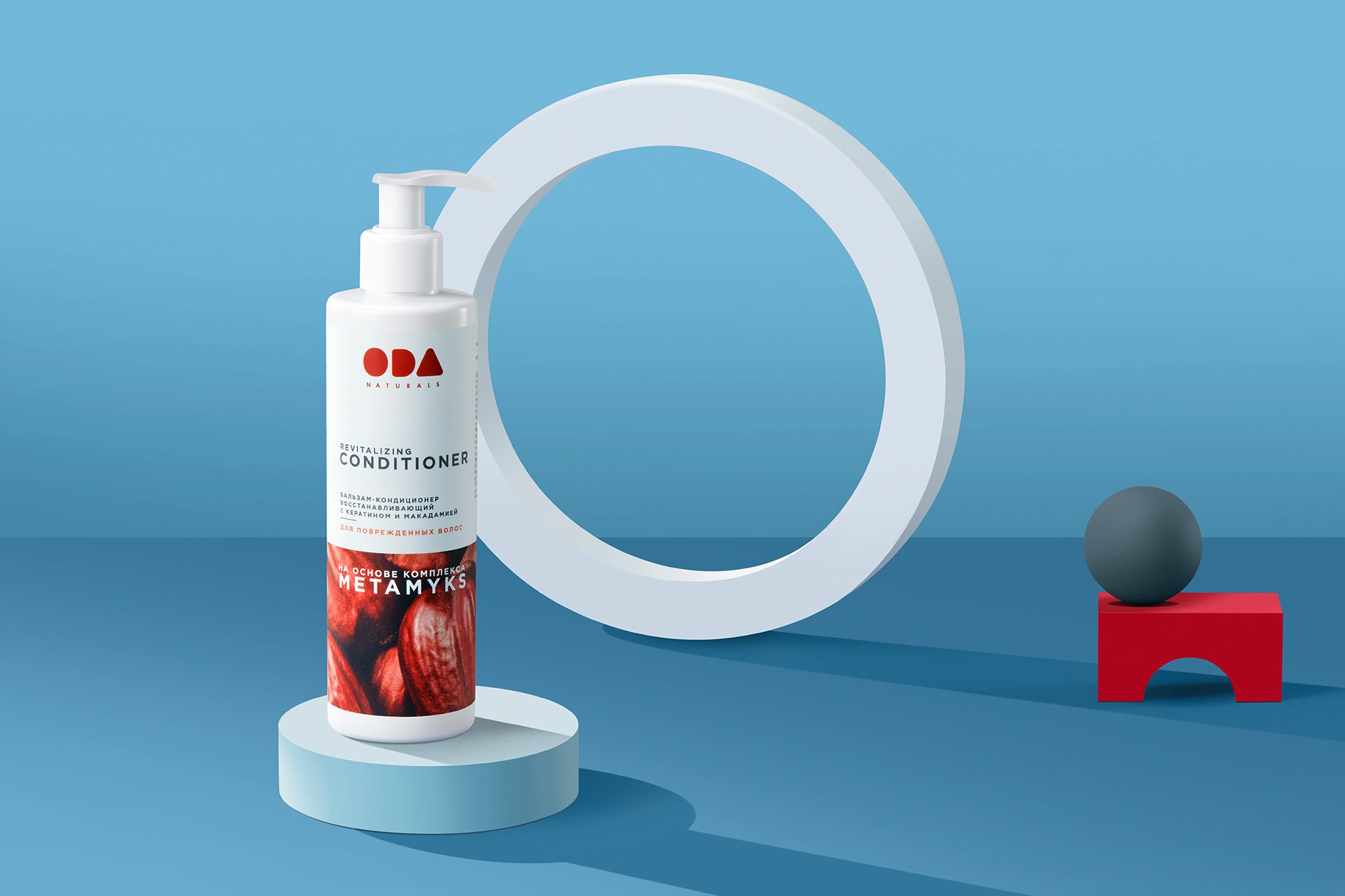 ODA Naturals Бальзам-кондиционер восстанавливающий с кератином и макадамией