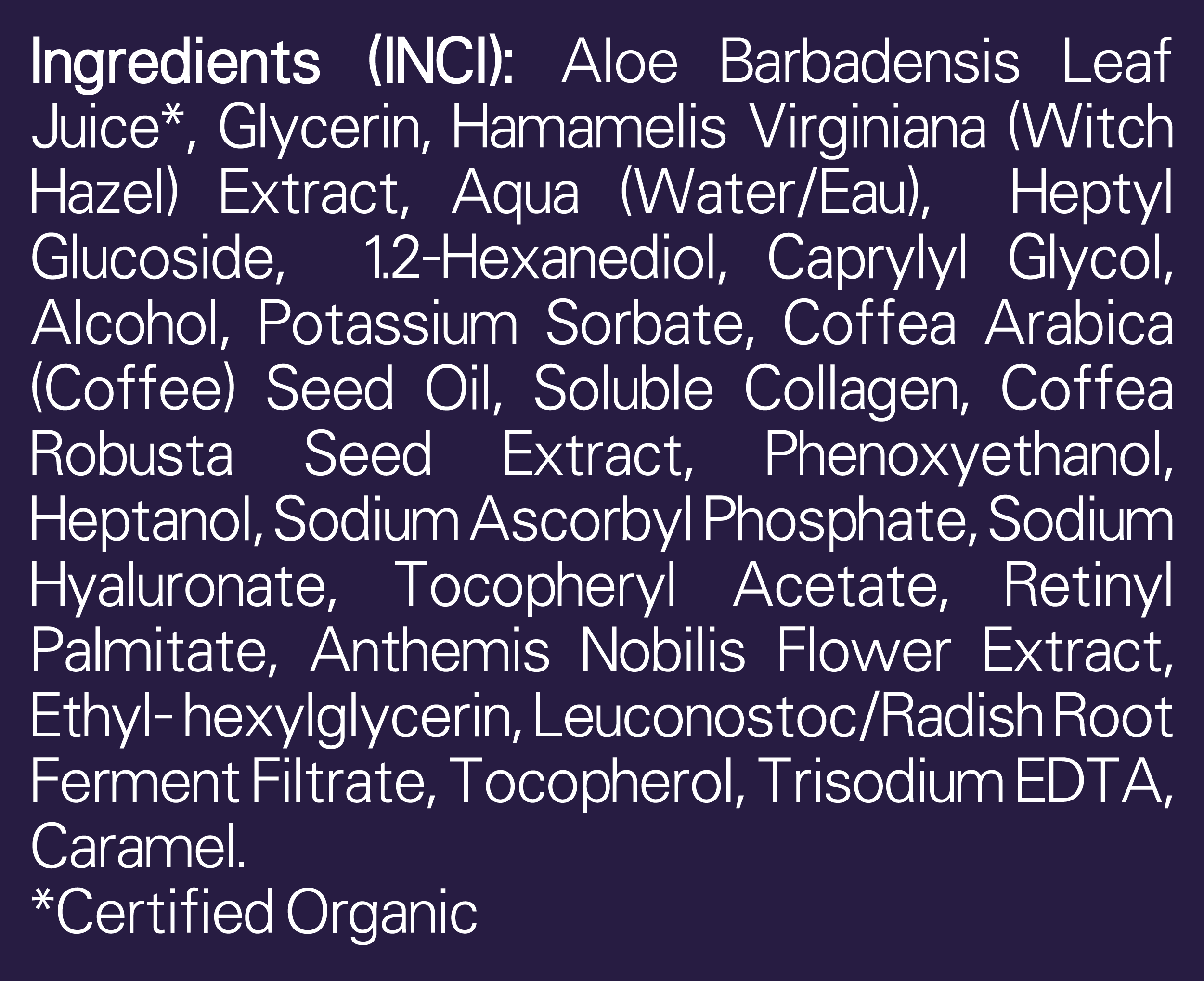 Supplement Label