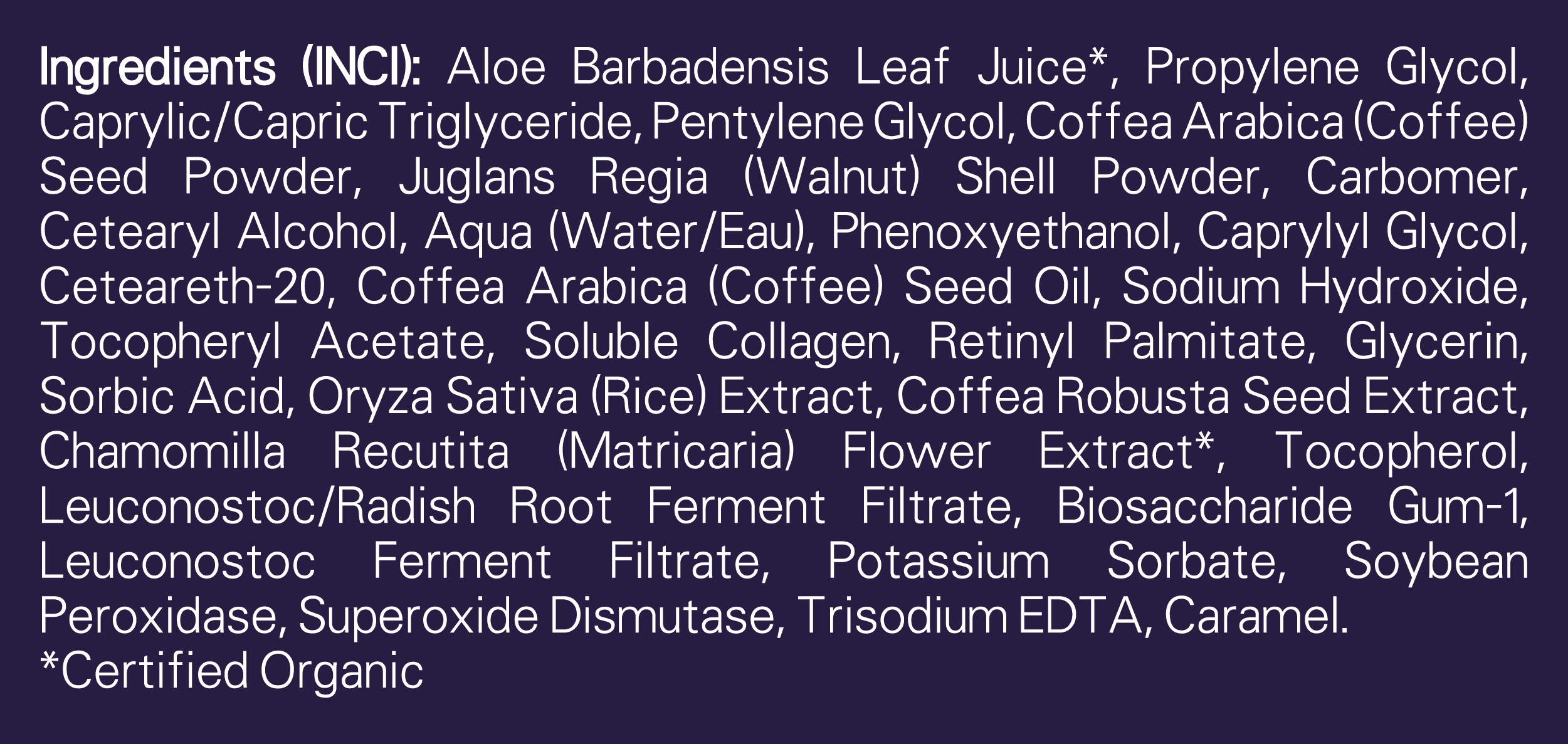 Supplement Label
