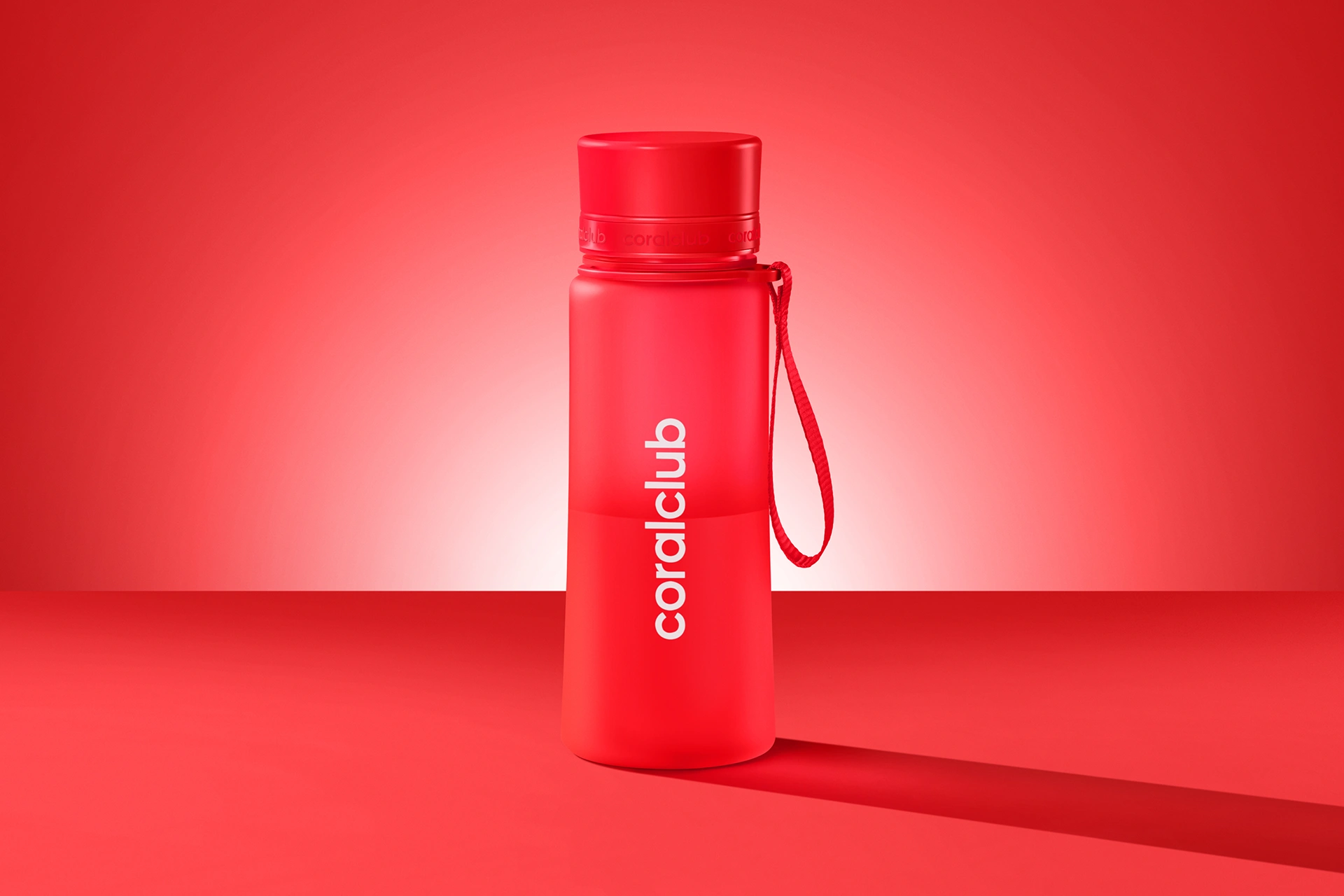 Coralclub пластик бөтөлкөсү, кызыл