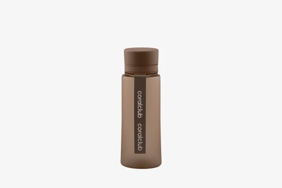 Coralclub пластик бөтөлкөсү, күрөң